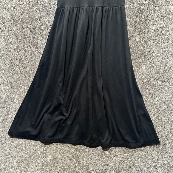 VTG Bermuda Run A Lien‎ Midi Dress Women Large Black Embroidered Sleeveless - Picture 10 of 12